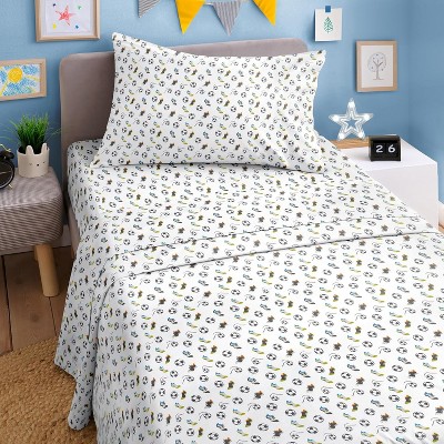 Kids 4 Piece Bed Sheet Set - Cute & Cozy Wrinkle-Resistant with Vibrant Designs - CGK Linens.
