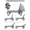 71.68"Patio Chaise Lounge Chair Set of 3,Outdoor Aluminum Polypropylene Sunbathing Chair - 2 of 4