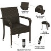 Yaheetech Set of 2 PE Outdoor Rattan Chair with Armrests for Garden, Backyard - 4 of 4
