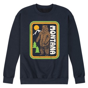 Men's - Instant Message - Montana Grizzly Bears Nature Badge Graphic Fleece Sweatshirt - 1 of 4