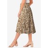 Jessica London Women's Plus Size Button-Front Gauze Midi Skirt - 4 of 4