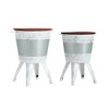 End Table Set Of 2 With Hidden Storage Compartment, Round Accent Side Table, Coffee Table - 2 of 4