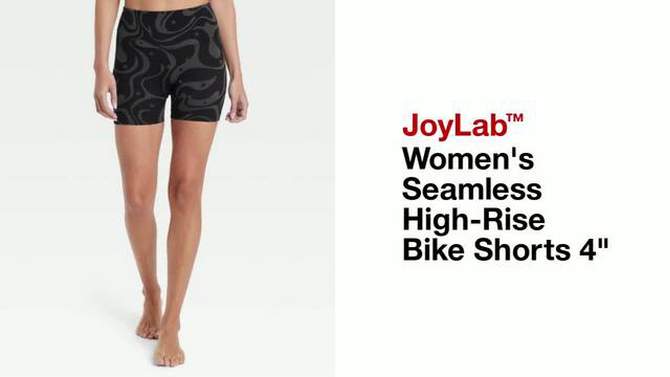 Women's Seamless High-Rise Bike Shorts 4" - JoyLab™, 2 of 5, play video