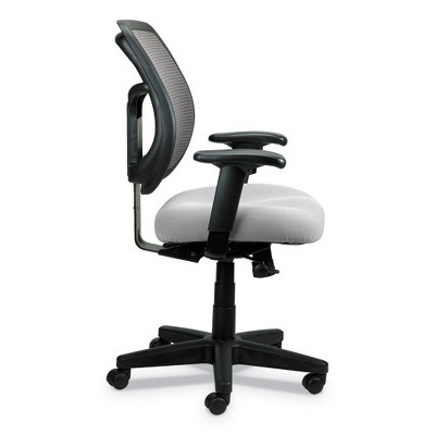 Apollo Silver Mesh Mid-Back Task Chair with Adjustable Arms