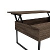 Okak Rectangle 17.32" H Modern Coffee Table with Single Drawer and 4 Sturdy Legs, 1 Large Open Shelf for Living Room/Office, Space-Saving - 4 of 4