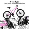 YONWAY Mountain Bike for Teenagers Girls Women, 21 Speed Dual Disc Brake, Steel Frame, 100mm Front Suspension - 3 of 4
