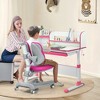 Costway Adjustable Kids Study Desk Drafting Table Chair Set w/ Bookshelf - 4 of 4