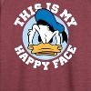 Women's - Disney - This Is My Happy Face Lightweight French Terry Wide Neck Long Sleeve Shirt - 2 of 4