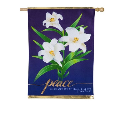 Easter Lilies House Linen Flag