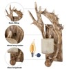 YIYIBYUS Retro Brown Antler Wall Sconce with Resin Shade for Bedroom - 4 of 4