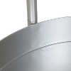 Kate and Laurel Finn Round Metal Tabletop Planter, 7.25x7.25x10, Silver - 3 of 4