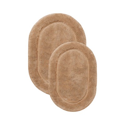 Non-Slip Machine Washable Solid Cotton 2 Piece Bathroom Rug Set by Blue Nile Mills