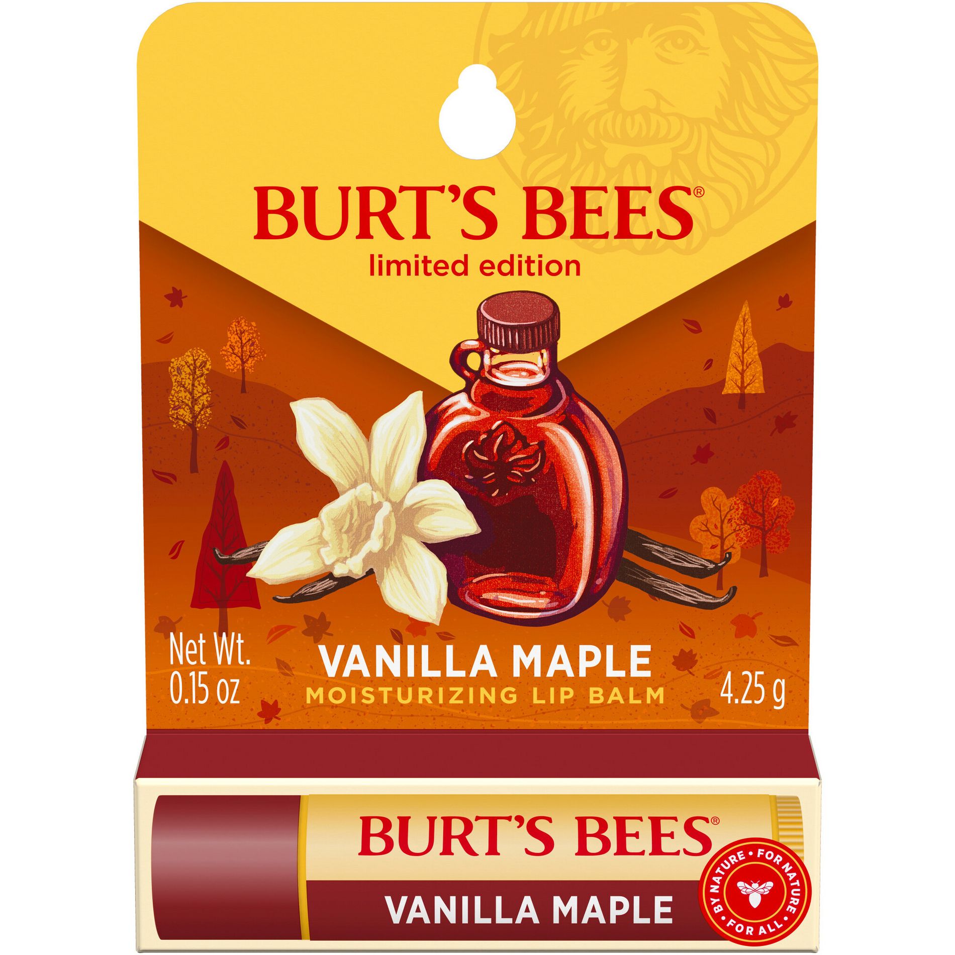 Burt's Bees Moisturizing Lip Balm - Vanilla Maple - 0.15oz