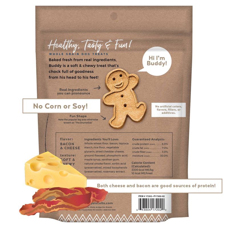 Buddy Biscuits Soft and Chewy Treats with Bacon and Cheese Dry Dog Treats, 3 of 9