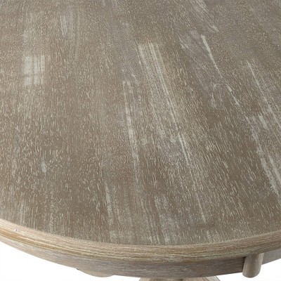 Fairview 30" Natural Driftwood Round Pedestal Bar Table