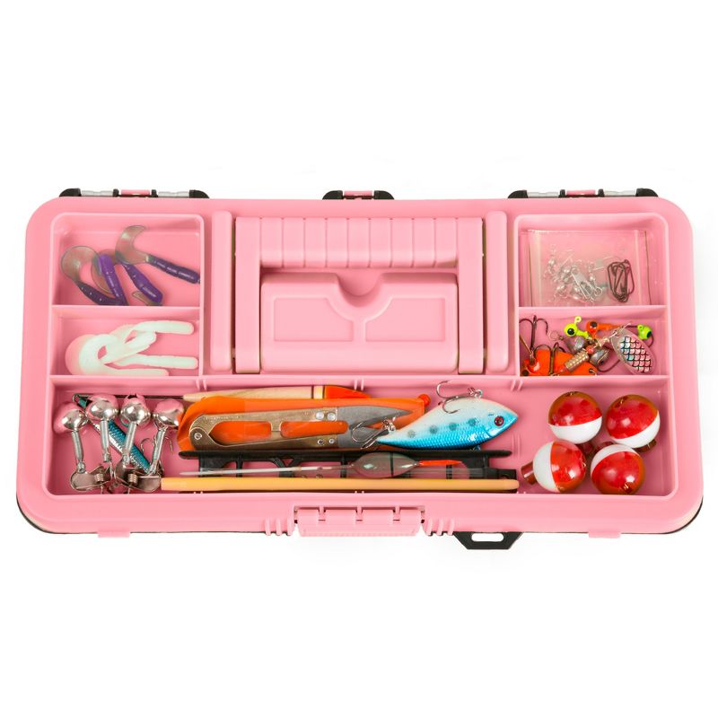 Leisure Sports Fishing Tackle Set and Box - 55 Pieces, Pink and Black, 4 of 7