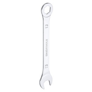 Unique Bargains CR-V Chrome Plated 6-Point Ended Box 15 Degree Offset Open End Metric Thin Combination Wrench - 1 of 4