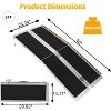 Coucheta 5/6/7 FT Portable Wheelchair Ramp, 600LB Capacity with Transition Plate, Non-Skid Surface & Reflective Strips for Home, Stairs, Vehicles - 3 of 4