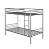 NicBex Twin over Twin Bunk Bed Convertible Design Metal Frame Bed Frame with Full Length Guardrails and Ladder, No Box Spring Required - 3 of 4