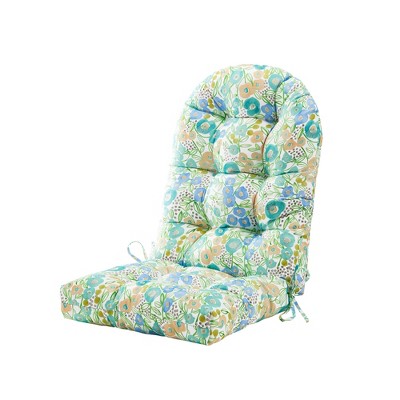 Outdoor Adirondack Chair Cushion for Patio Furniture,Tufted Thick Seat & Round High Back Rocking Oudoor Colorful Cushion, 48"x21"x4" inches,Floral