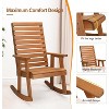 VINGLI Wooden Rocking Chair with High Backrest, Solid Fir Wood, Heavy Duty 600 LBS Patio Rockers for Indoor and Outdoor - 4 of 4