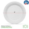 Stock Your Home 6-Inch Paper Plates Uncoated, Everyday Disposable Dessert Plates 6-inch Paper Plate Bulk, White, 500 Count - 2 of 4