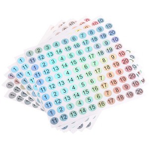 Unique Bargains Organizing Sorting Self-Adhesive Laser Number Stickers 10 Sheets 1000 Pcs - 1 of 4