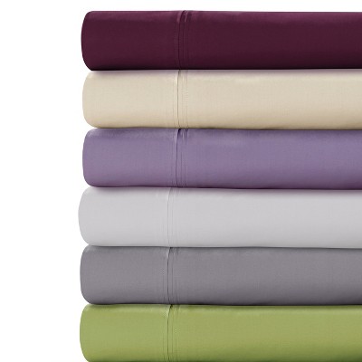 Long Staple Cotton Percale Deep Pocket Solid Sheet Set 350 Thread Count ...