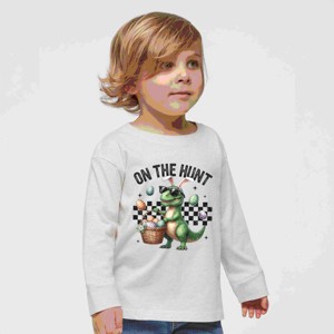 The Juniper Shop On The Hunt Dino Toddler Long Sleeve Tee - 1 of 4