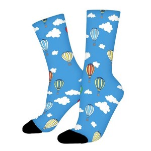 Hot Air Balloon Women Printed Crew Socks Funny Funky Socks Soft Polyester Novelty Gifts for Artists Men - 1 of 1