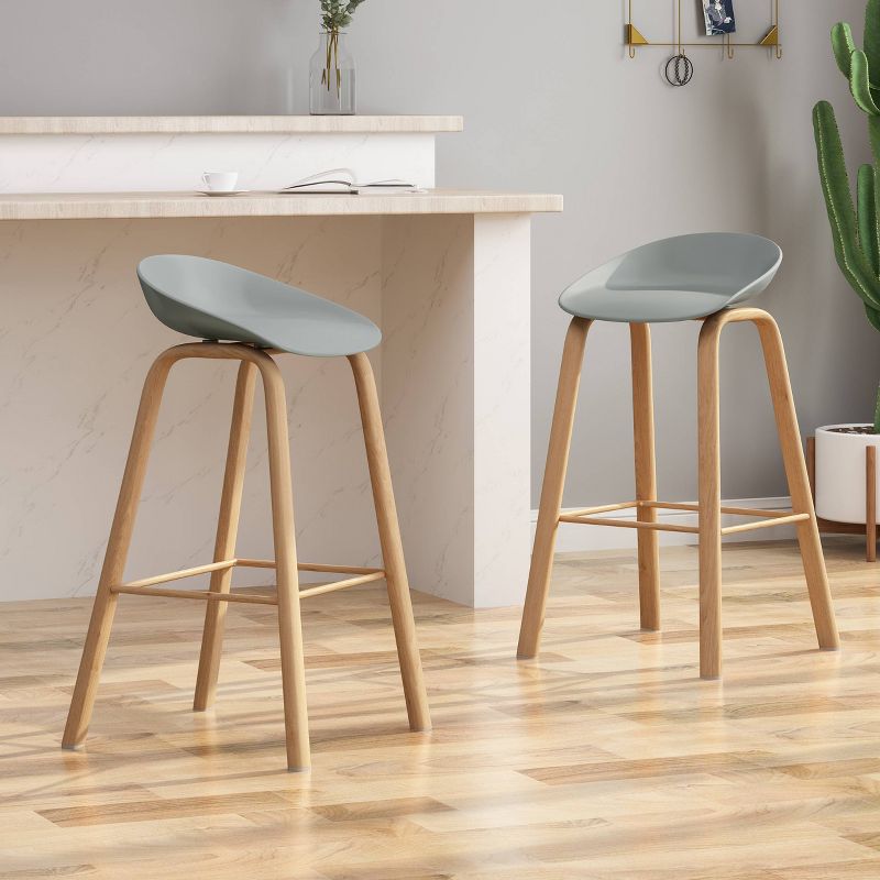 Set of 2 Commodore Modern Barstool - Christopher Knight Home, 3 of 8