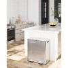 16 Gal Kitchen Trash Can,2×8 Gal Pedal Trash Bin with Removable Baskets,Stainless Steel Garbage Can for Kitchen, Office, Restaurant - 3 of 4