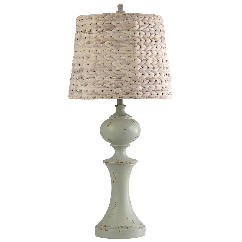 Natural Seagrass Woven Shade Traditional Table Lamp Basilica Sky - StyleCraft, 1 of 7