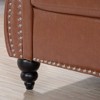 CAVINAS Chesterfield Sofa with Rolled Arm, Modern PU Leather 3 Seater Sofa Couch, Upholstered Vintage Couch for Living Room - 4 of 4