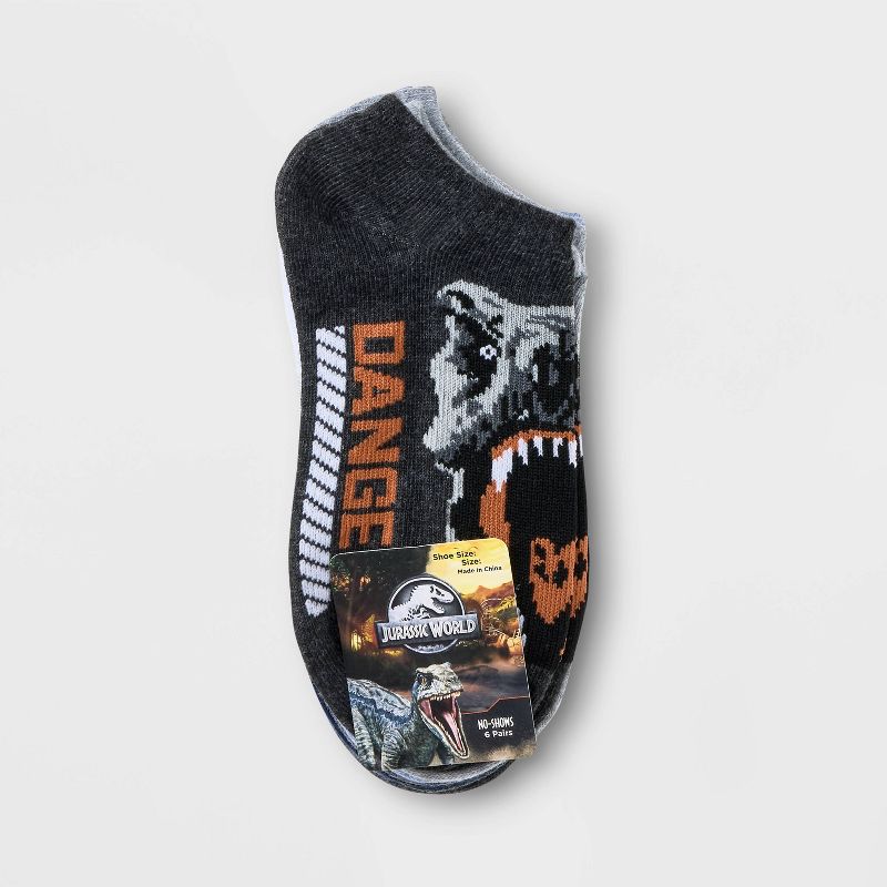 Boys' Jurassic Park 6pk Socks, 2 of 4