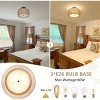 Semi Flush Mount Ceiling Light,Rattan Shade Pendant Light,3-Lights Boho Chandelier,Ceiling Light Fixture-The Pop Home - 2 of 4