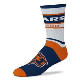 NFL Chicago Bears Bar Stripe Adaptive Crew Socks - L