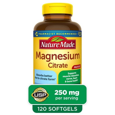 Nature Made Magnesium Citrate Softgels - 250mg - 120ct