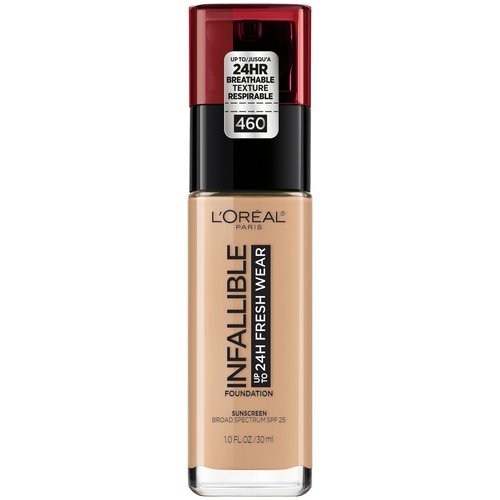 Photos - Other Cosmetics LOreal L'Oreal Paris Infallible 24HR Fresh Wear Foundation with SPF 25 - 460 Gold 
