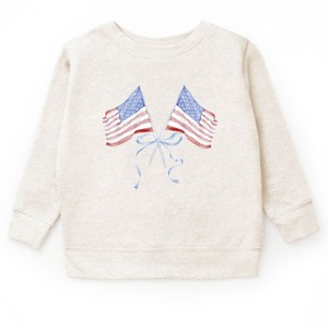 The Juniper Shop Flags Crossed Coquette Youth Sweatshirt - 1 of 4