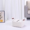 Unique Bargains Decorative Cotton Rope Handcrafted Portable Storage Basket 3 Pcs - 4 of 4