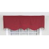 RLF Home 100% Cotton Twill Regal  Fully lined Windows Rod Pocket Valance 50" x 17"  Red - 3 of 4