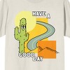 Positive Vibes Have A Good Day Sunny Road And Cactus Men's Natural T-Shirt - 2 of 3