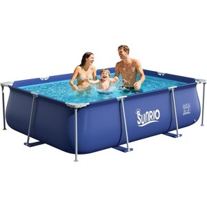 Sunrio  Rectangular Above Ground Pool – Durable Steel Frame Family Pool - 1 of 4