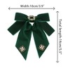 INSPIRE CHIC Women's Velvet Bow Brooch Alloy Rhinestone Pin Bow Tie 1 Pcs - 2 of 4