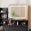 36-Inch Makeup Vanity Desk, Vanity Desk With Mirror and LED Lights, Dressing Table With 4 Drawers, 3 Color Adjustable Light, for Bedroom, Black - 4 of 4