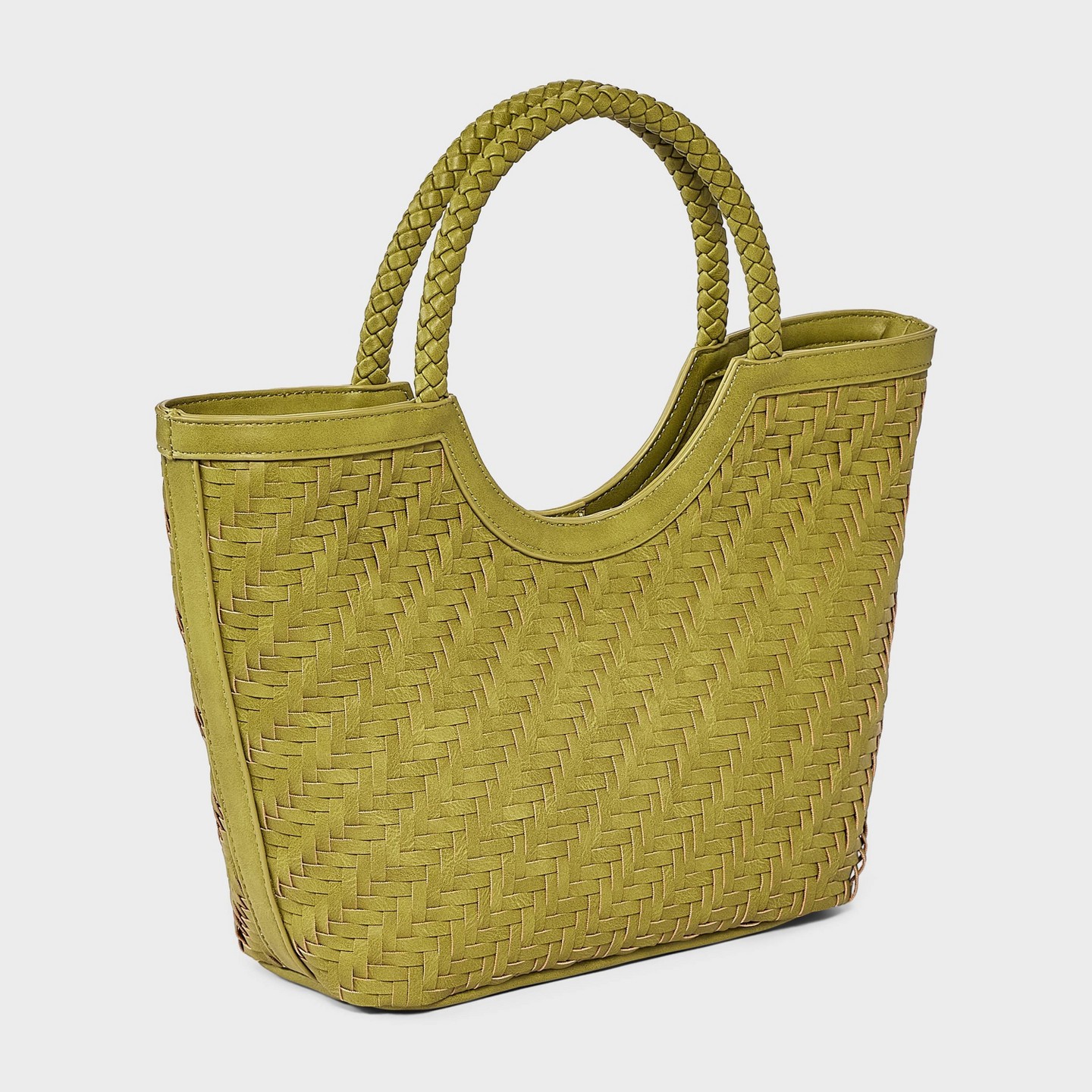 Сумка A New Day Faux Nubuck Mini Woven, цвет: Зелёный — фото 3