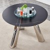 42" Round Kitchen Table,4-6 Seats Dining Table With Sintered Stone Tabletop And Stainless Steel Legs,Faux Marble Dining Table-Coolbibila - 2 of 4