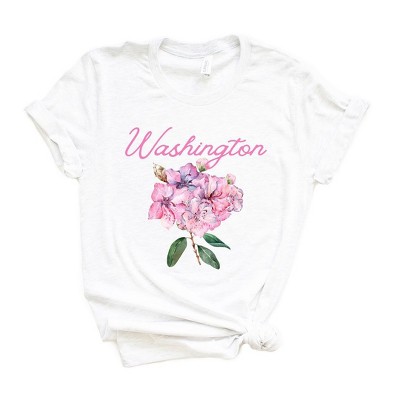 Simply Sage Market Women's Washington Flower Colorful Short Sleeve Graphic Tee