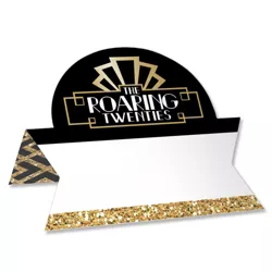 Big Dot of Happiness Roaring 20’s - 1920s Art Deco Jazz Party Tent Buffet Card - Table Setting Name Place Cards - Set of 24